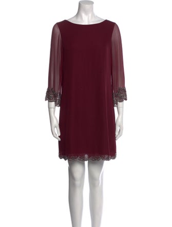 Alice + Olivia Bateau Neckline Mini Dress