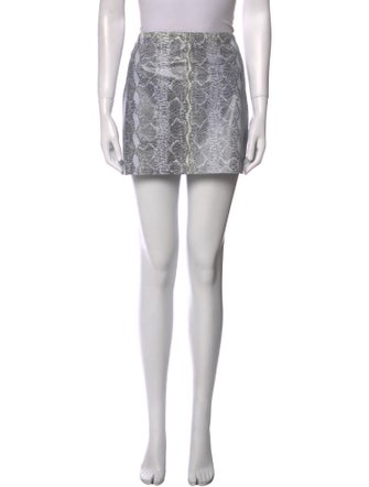 Alice + Olivia Lamb Leather Mini Skirt
