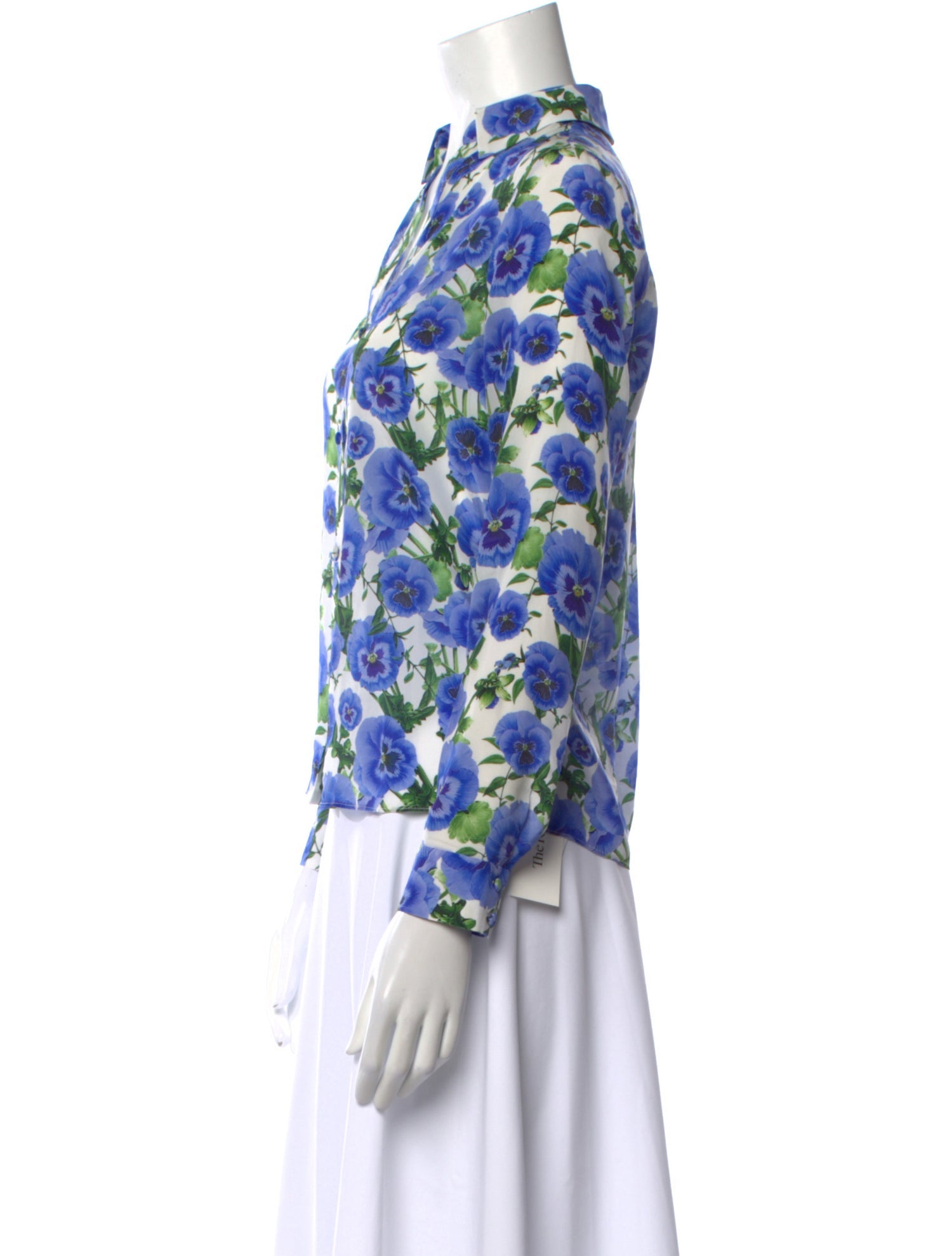 Alice + Olivia Silk Floral Print Blouse