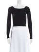 Alice + Olivia Bateau Neckline Long Sleeve Crop Top