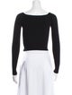 Alice + Olivia Bateau Neckline Long Sleeve Crop Top