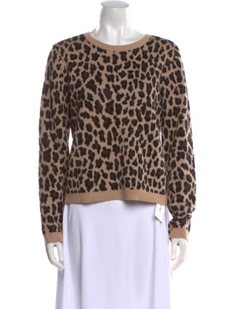 Alice + Olivia Wool Animal Print Sweater