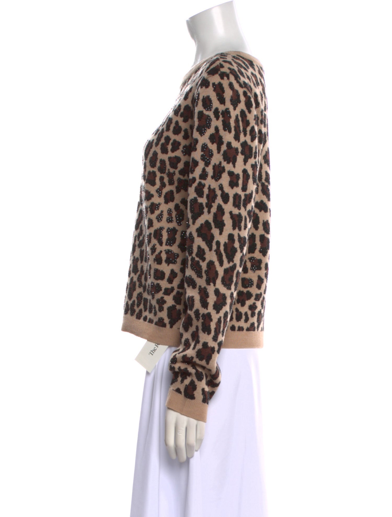 Alice + Olivia Wool Animal Print Sweater