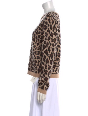 Alice + Olivia Wool Animal Print Sweater