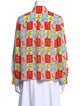 Alice + Olivia Silk Printed Button-Up Top