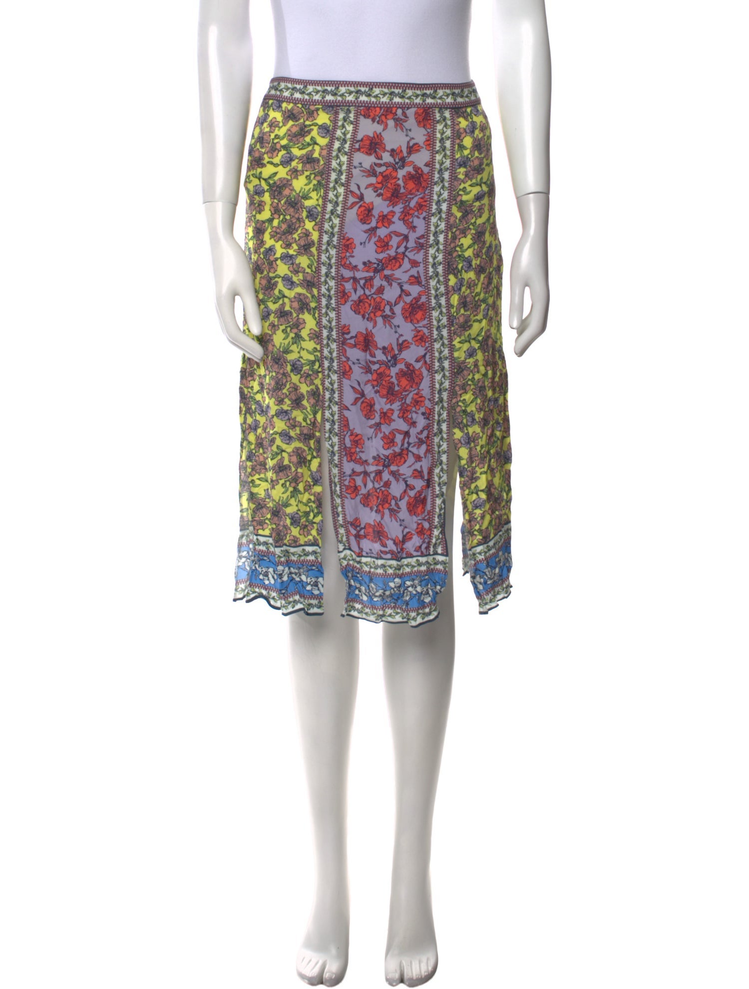 Alice + Olivia Floral Print Knee-Length Skirt