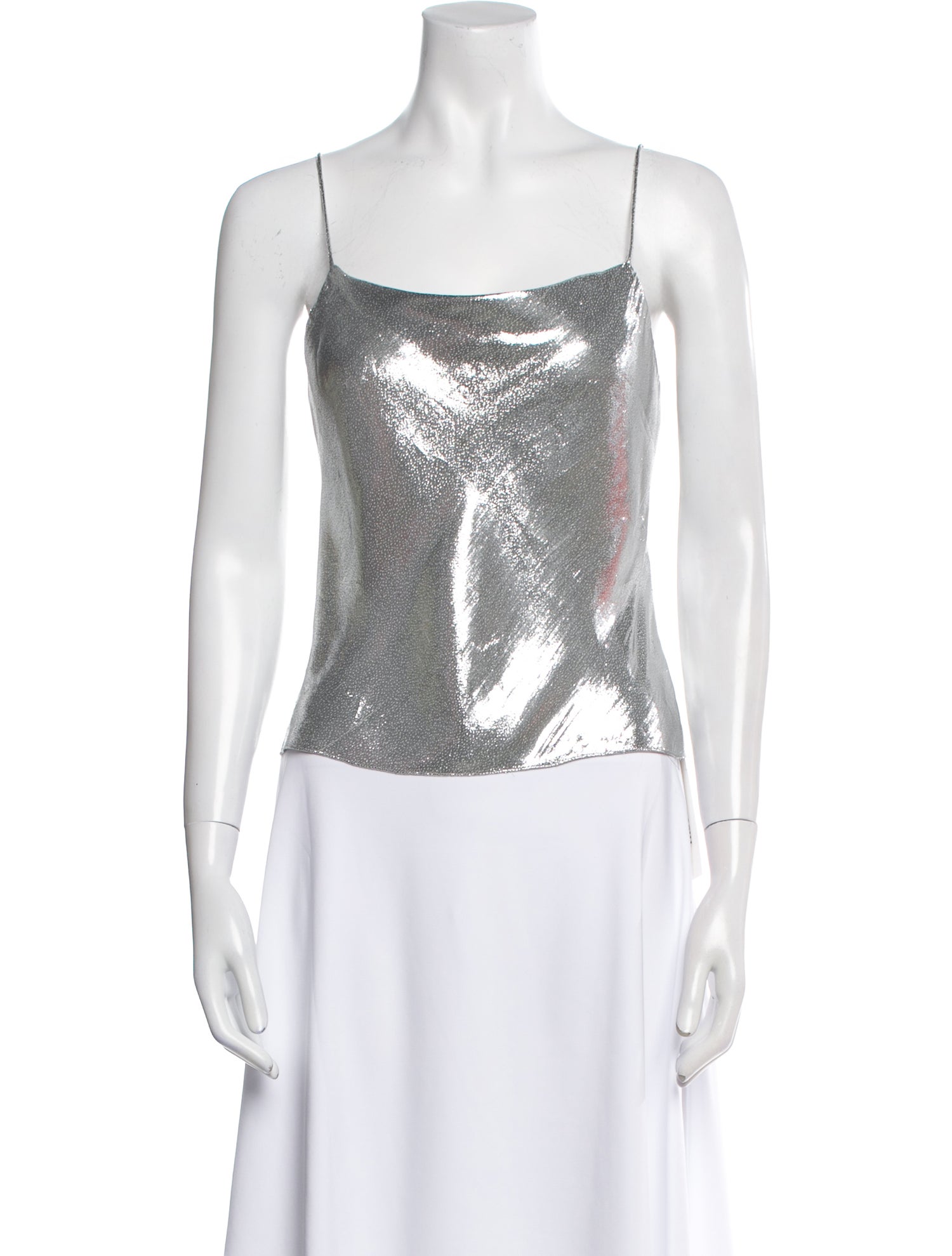 Alice + Olivia Silk Square Neckline Top