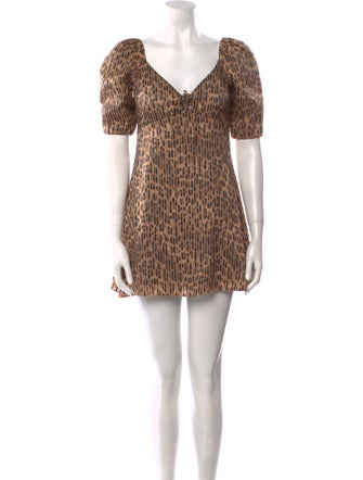 Alice + Olivia Animal Print Mini Dress