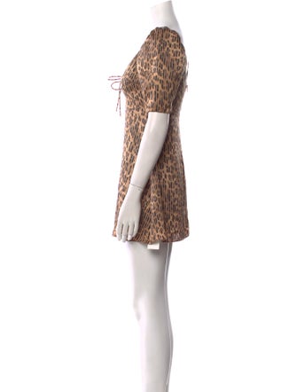 Alice + Olivia Animal Print Mini Dress
