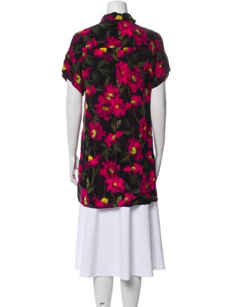 Alice + Olivia Floral Print Mock Neck Tunic