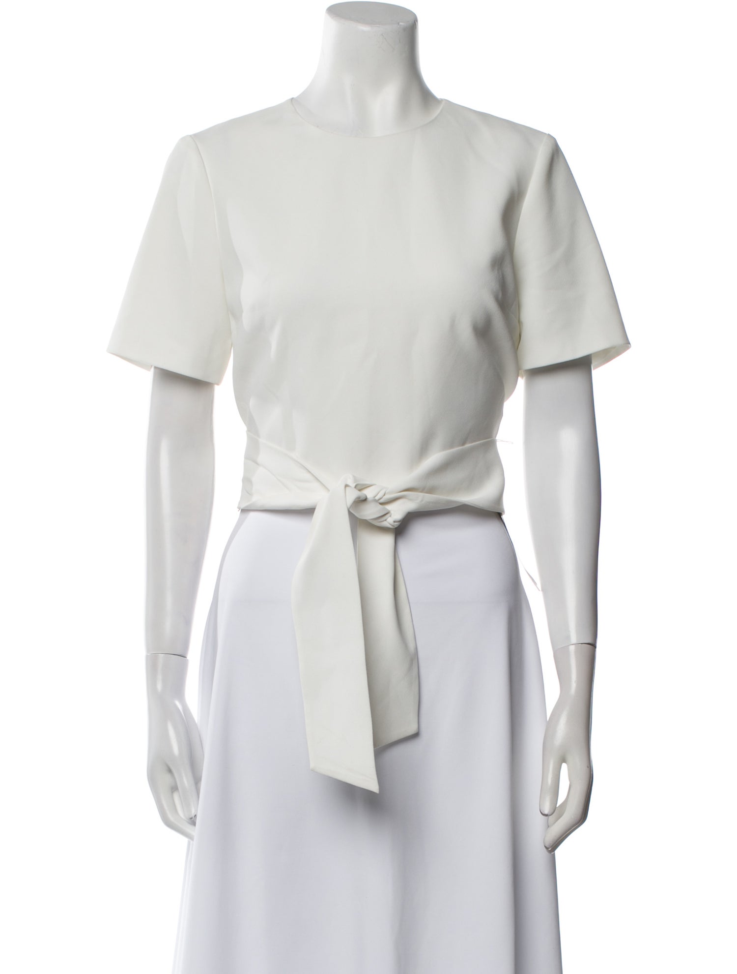 Alice + Olivia Crew Neck Short Sleeve Crop Top