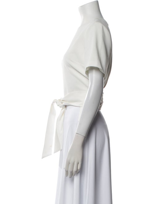 Alice + Olivia Crew Neck Short Sleeve Crop Top