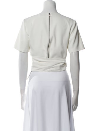 Alice + Olivia Crew Neck Short Sleeve Crop Top