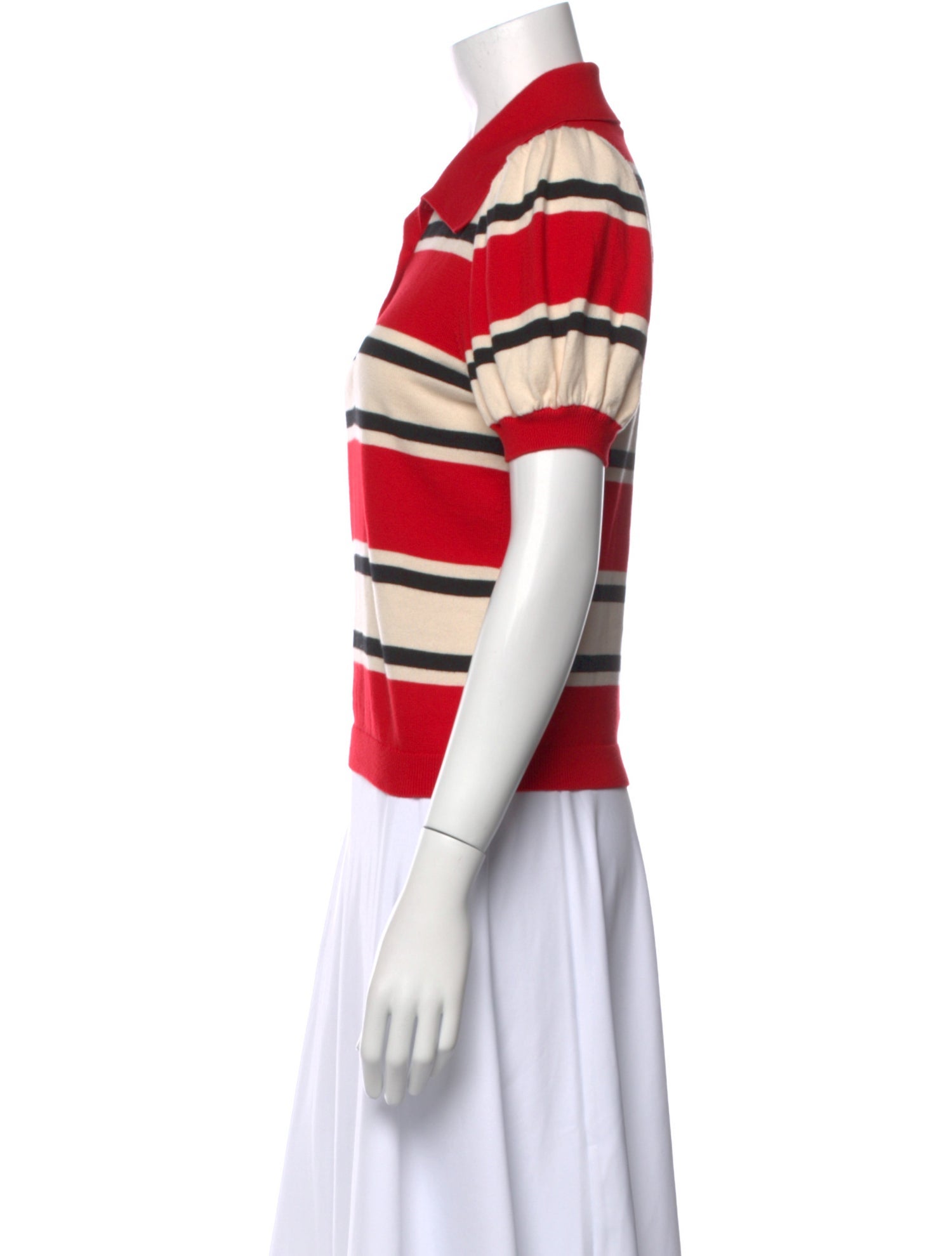 Alice + Olivia Striped Short Sleeve Polo