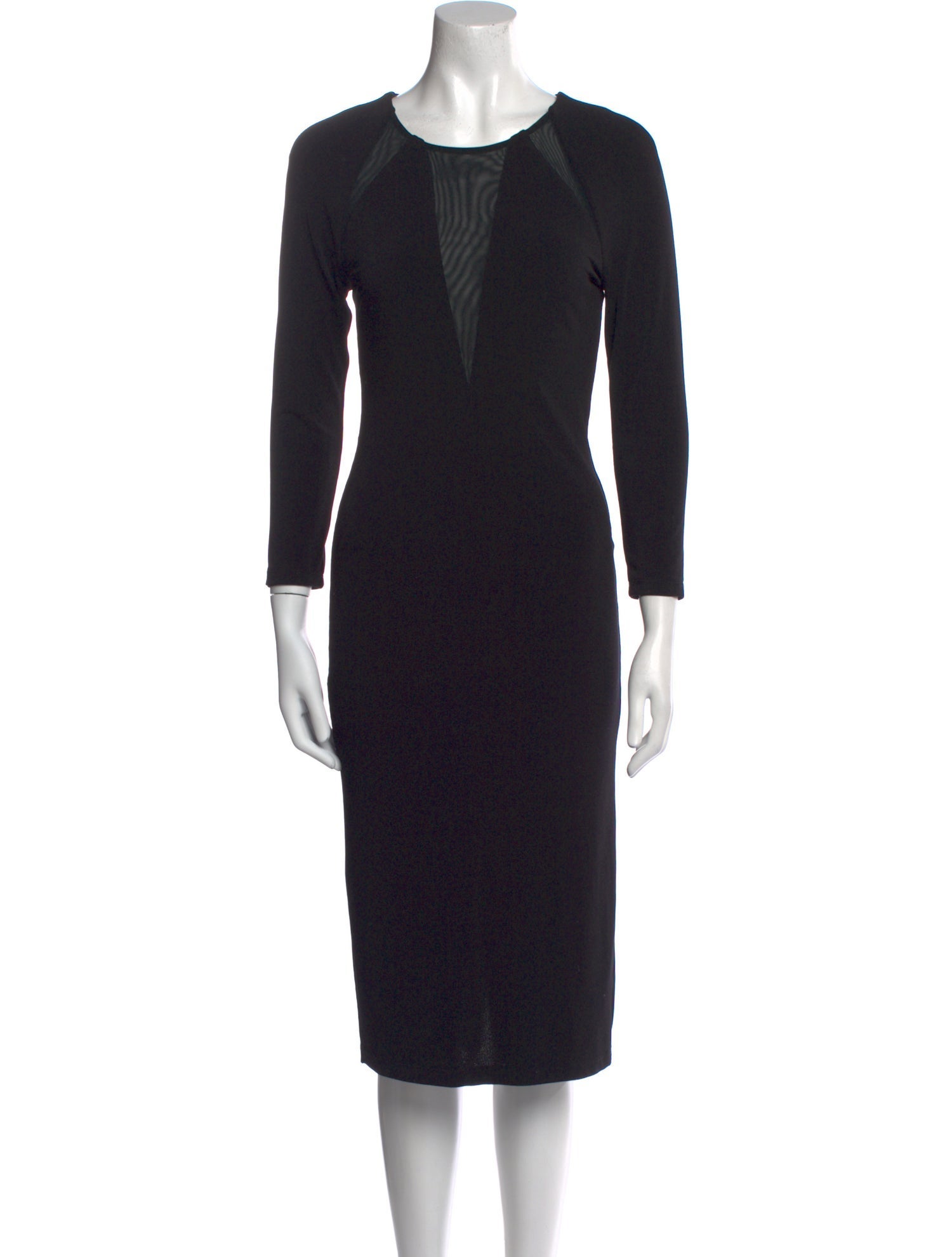 Alice + Olivia Crew Neck Midi Length Dress