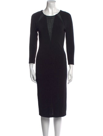 Alice + Olivia Crew Neck Midi Length Dress