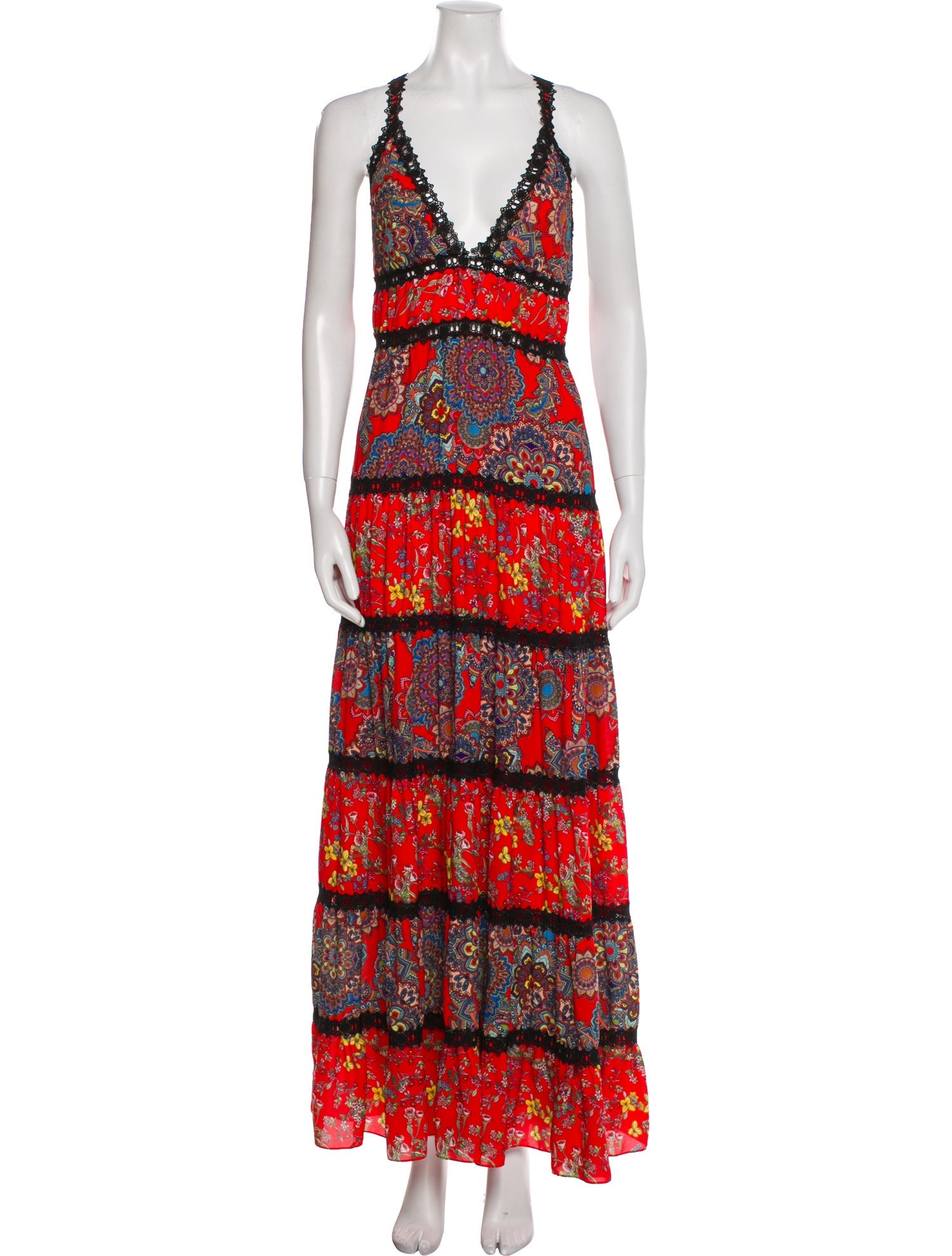 Alice + Olivia Floral Print Long Dress