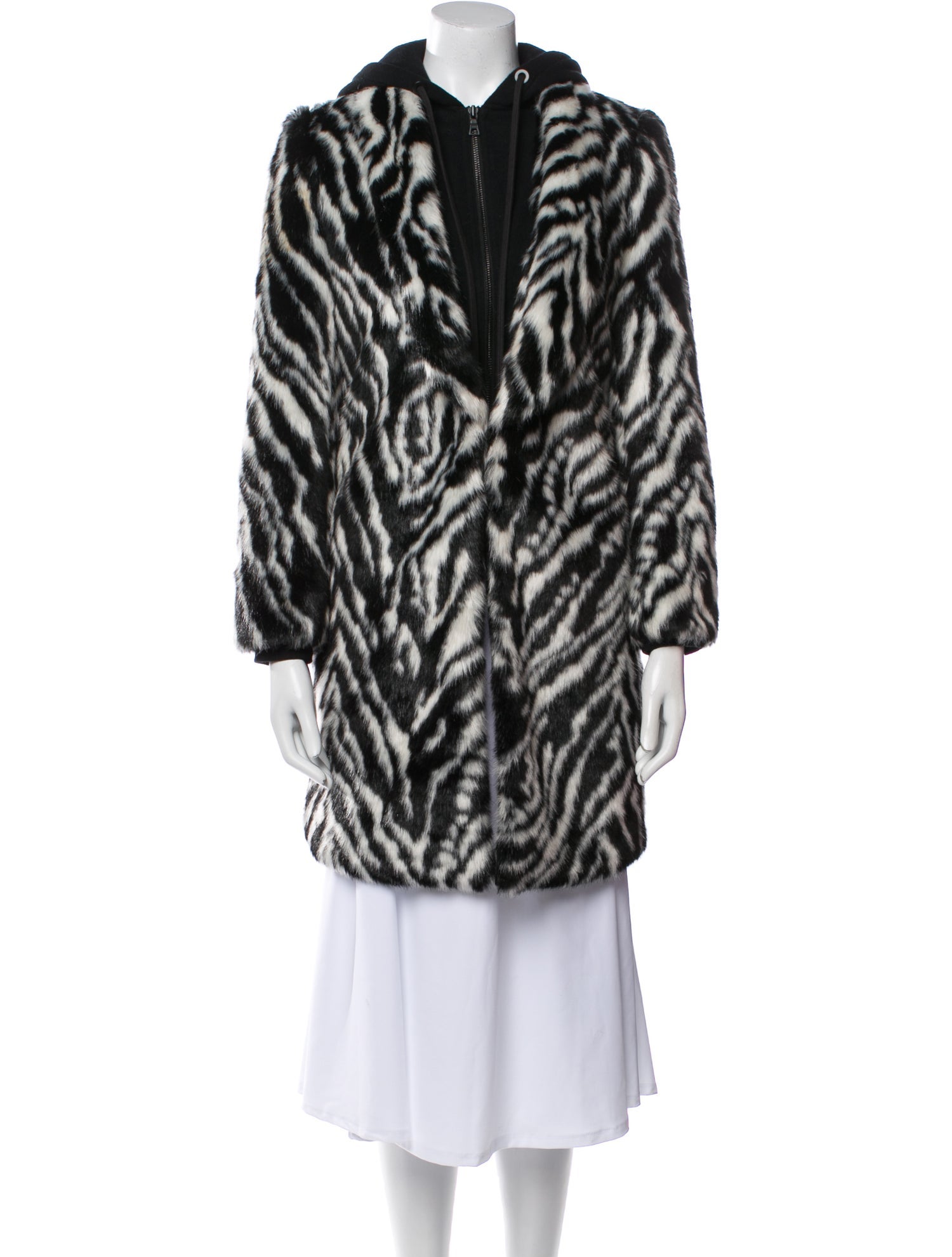 Alice + Olivia Animal Print Faux Fur Coat