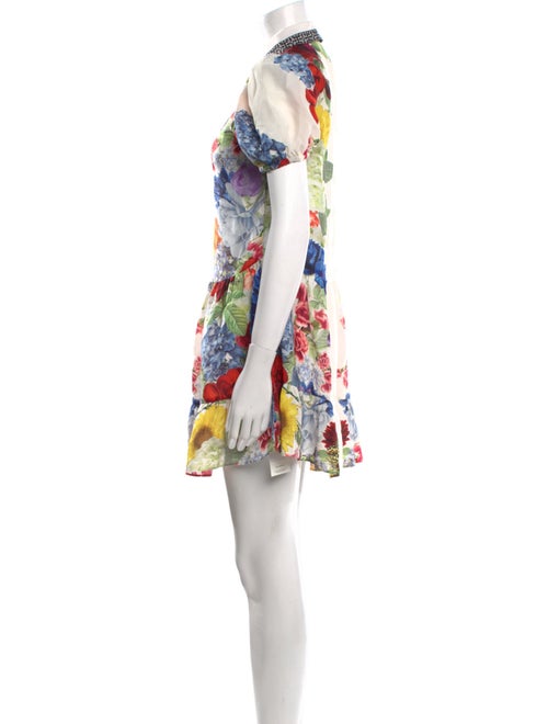 Alice + Olivia Floral Print Mini Dress