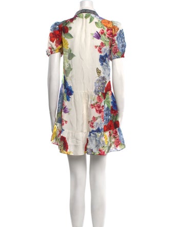 Alice + Olivia Floral Print Mini Dress