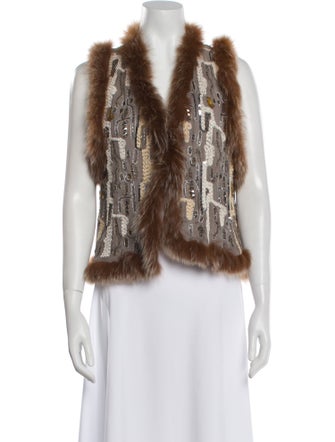 Alice + Olivia Silk Printed Vest