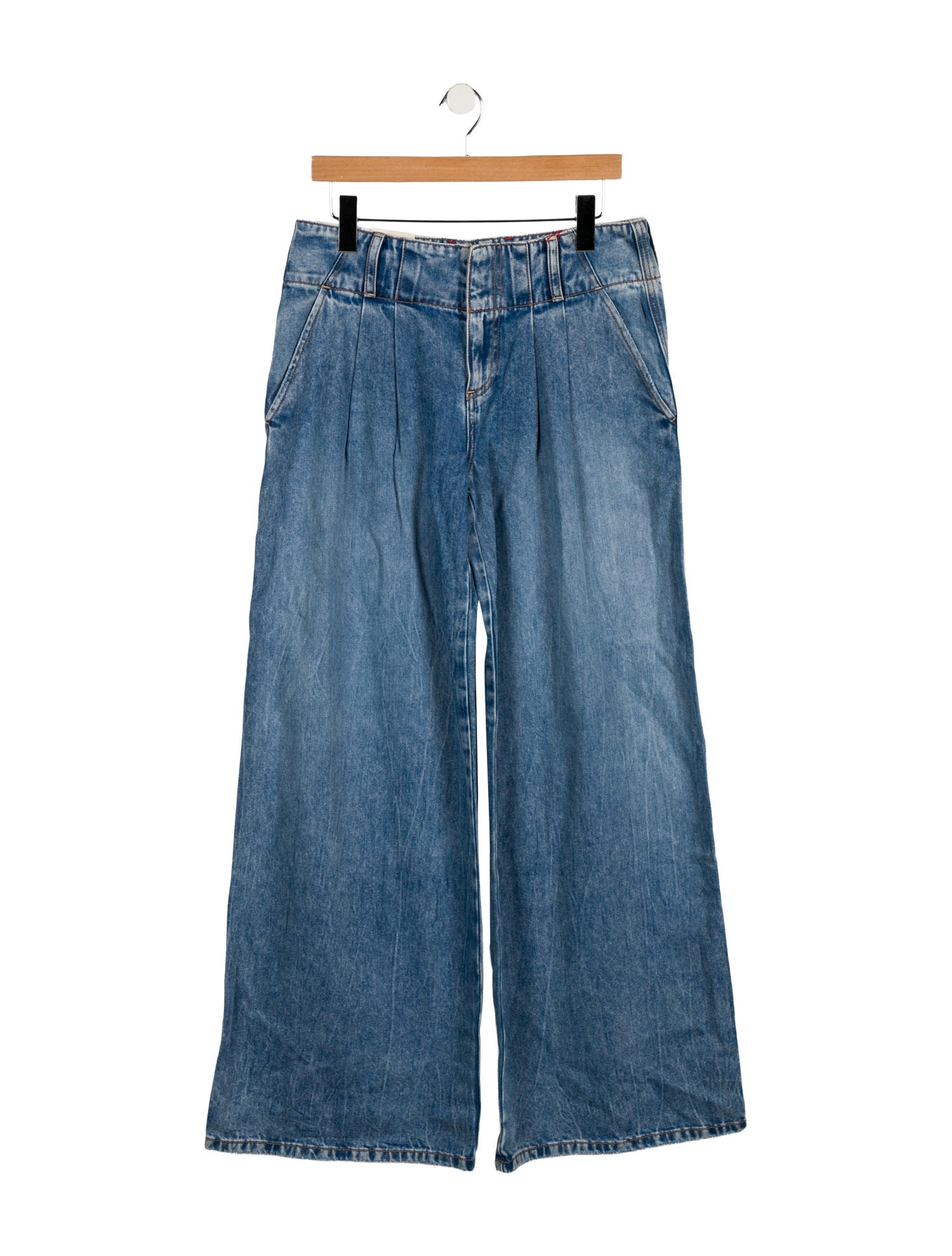 Alice + Olivia High-Rise Wide Leg Jeans