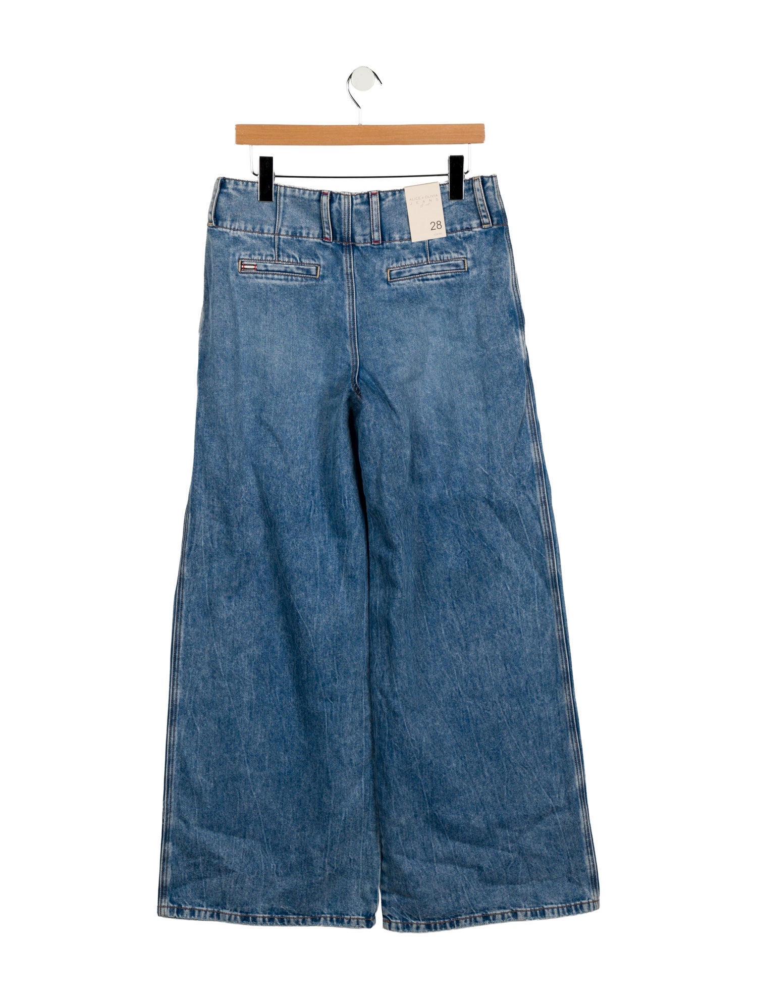 Alice + Olivia High-Rise Wide Leg Jeans