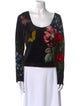 Alice + Olivia Floral Print Scoop Neck Top