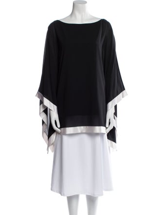 Alice + Olivia Silk Bateau Neckline Tunic