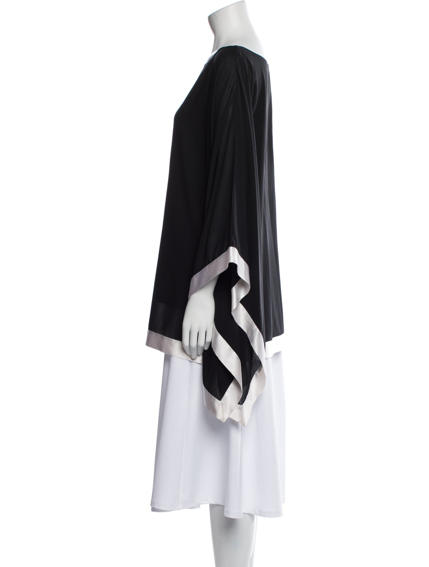 Alice + Olivia Silk Bateau Neckline Tunic
