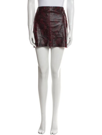 Alice + Olivia Leather Mini Skirt