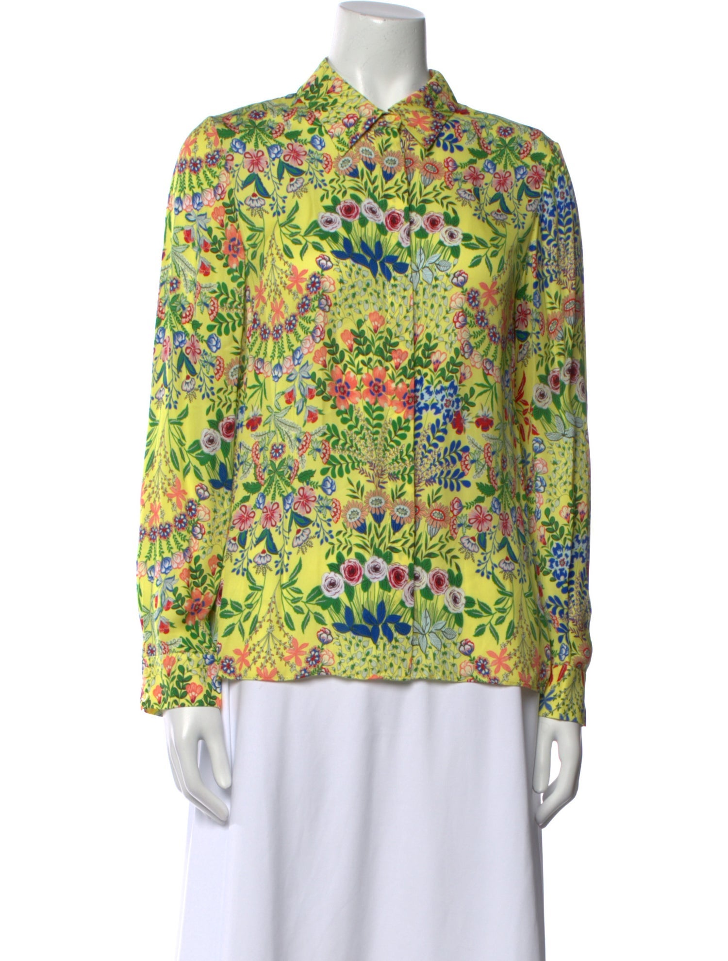 Alice + Olivia Floral Print Long Sleeve Blouse w/ Tags