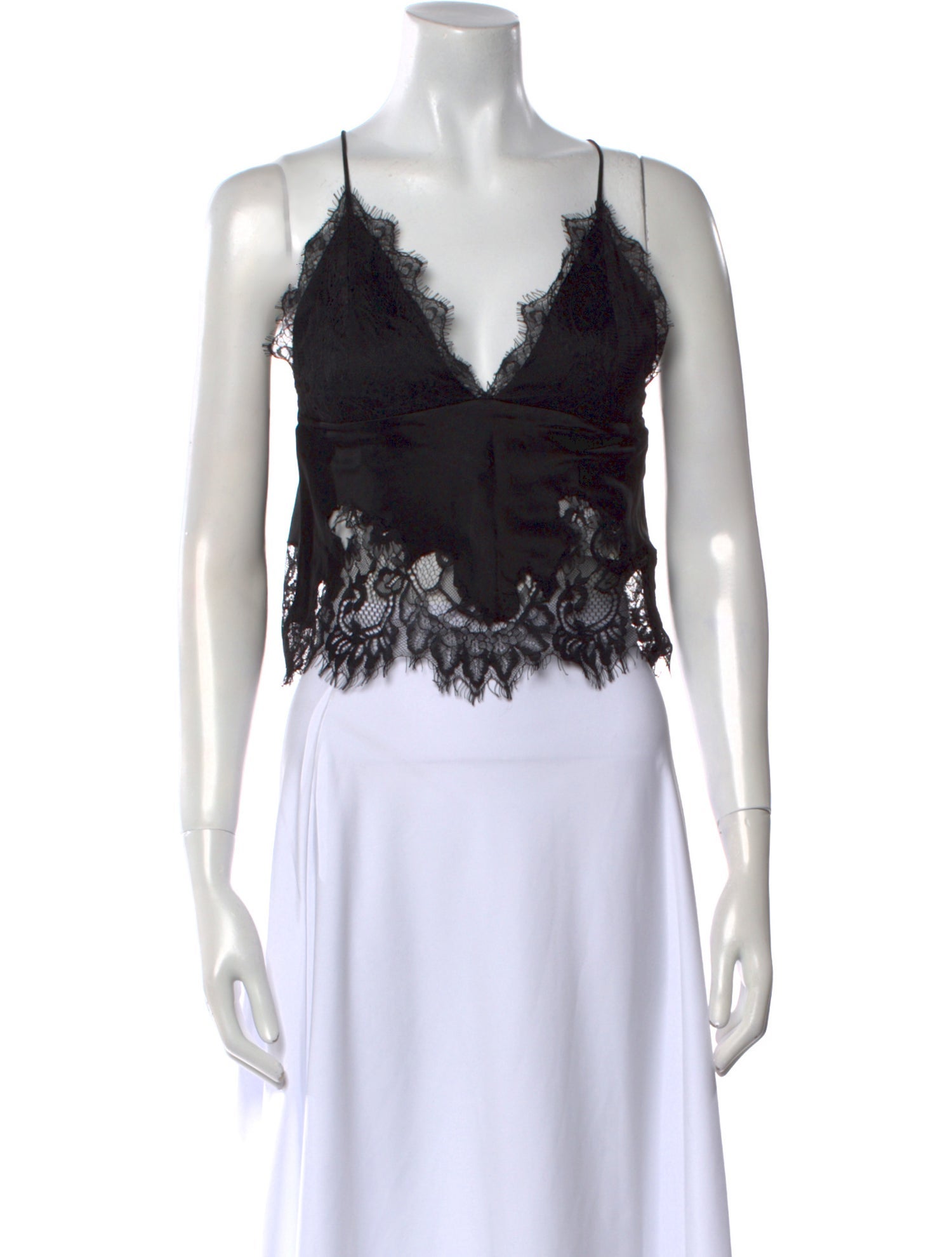 Alice + Olivia V-Neck Sleeveless Crop Top