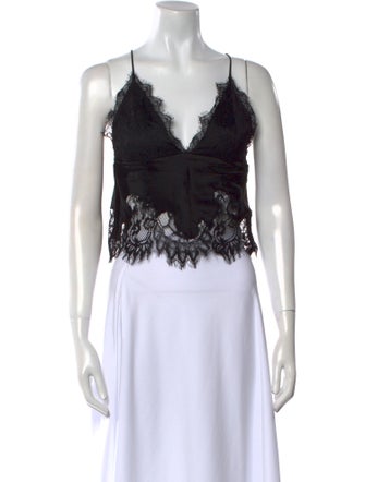 Alice + Olivia V-Neck Sleeveless Crop Top