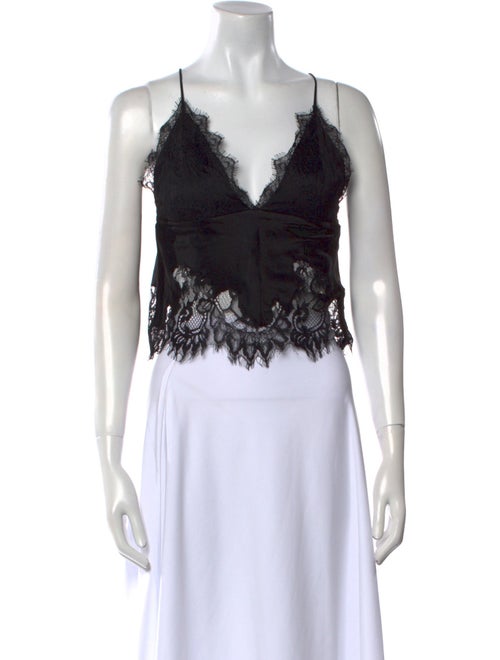 Alice + Olivia V-Neck Sleeveless Crop Top