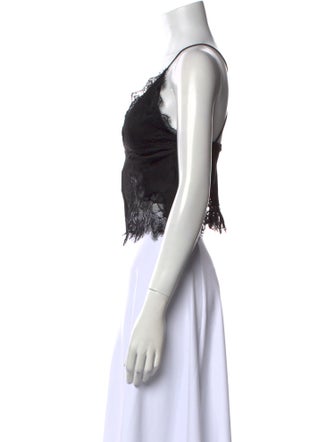 Alice + Olivia V-Neck Sleeveless Crop Top