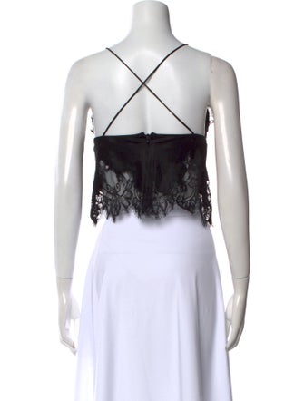 Alice + Olivia V-Neck Sleeveless Crop Top