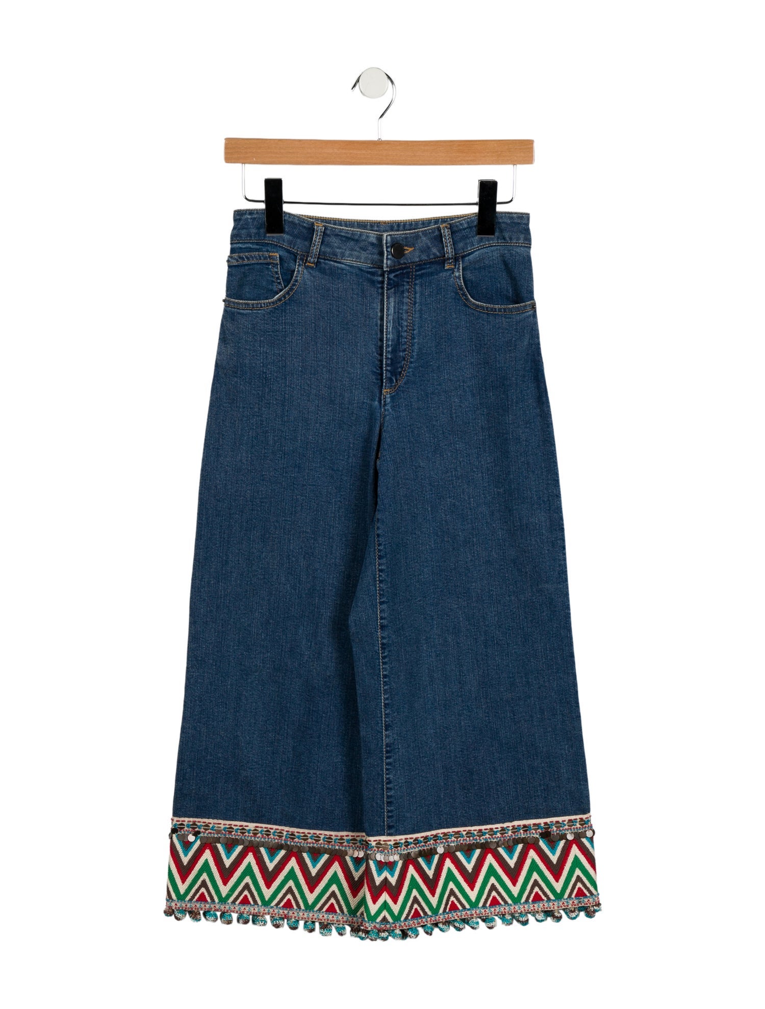 Alice + Olivia Mid-Rise Wide Leg Jeans