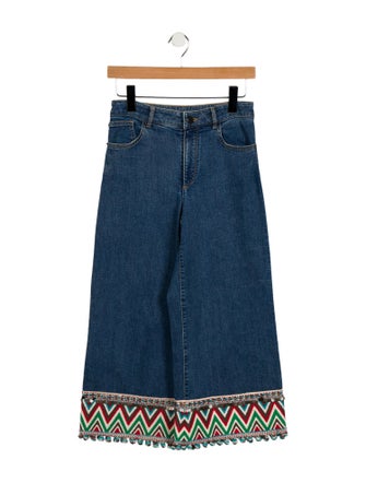 Alice + Olivia Mid-Rise Wide Leg Jeans