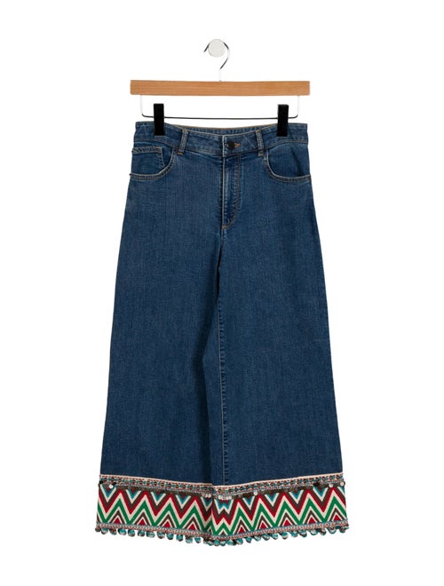 Alice + Olivia Mid-Rise Wide Leg Jeans