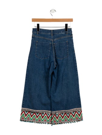 Alice + Olivia Mid-Rise Wide Leg Jeans