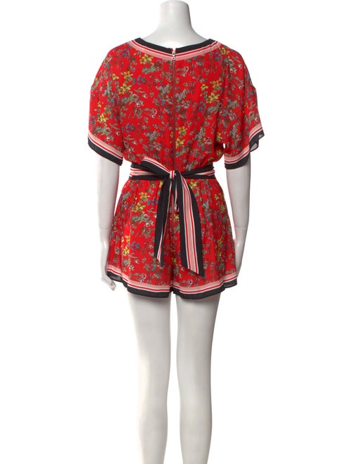 Alice + Olivia Printed Bateau Neckline Romper