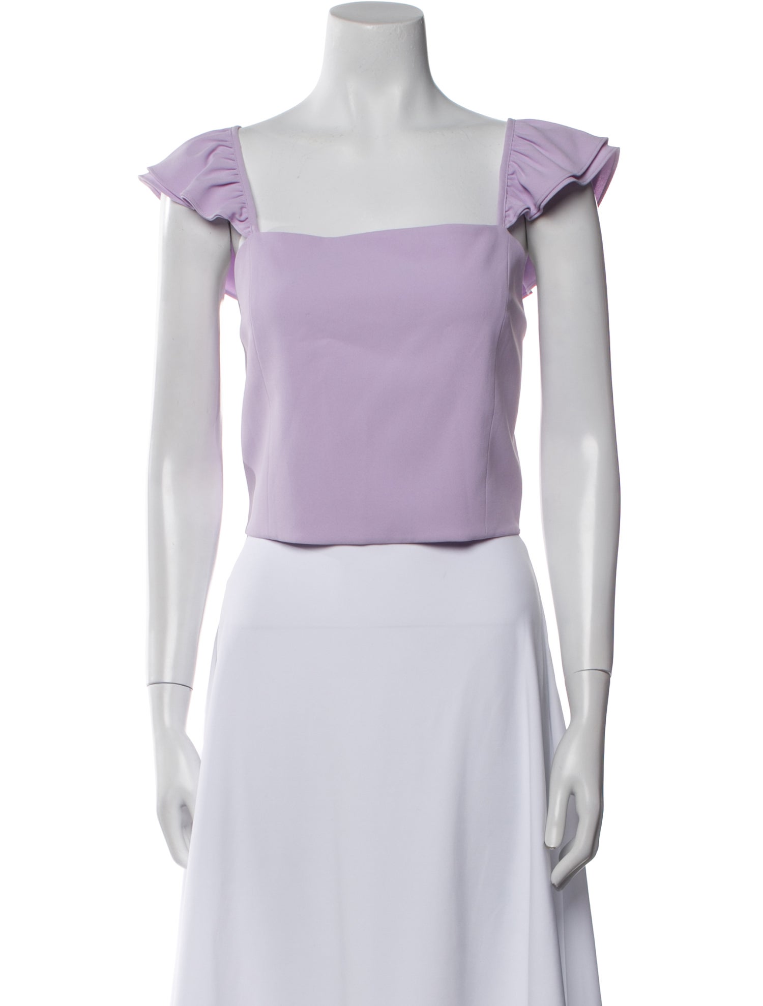 Alice + Olivia Square Neckline Short Sleeve Crop Top w/ Tags