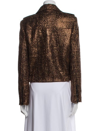 Alice + Olivia Tweed Pattern Biker Jacket