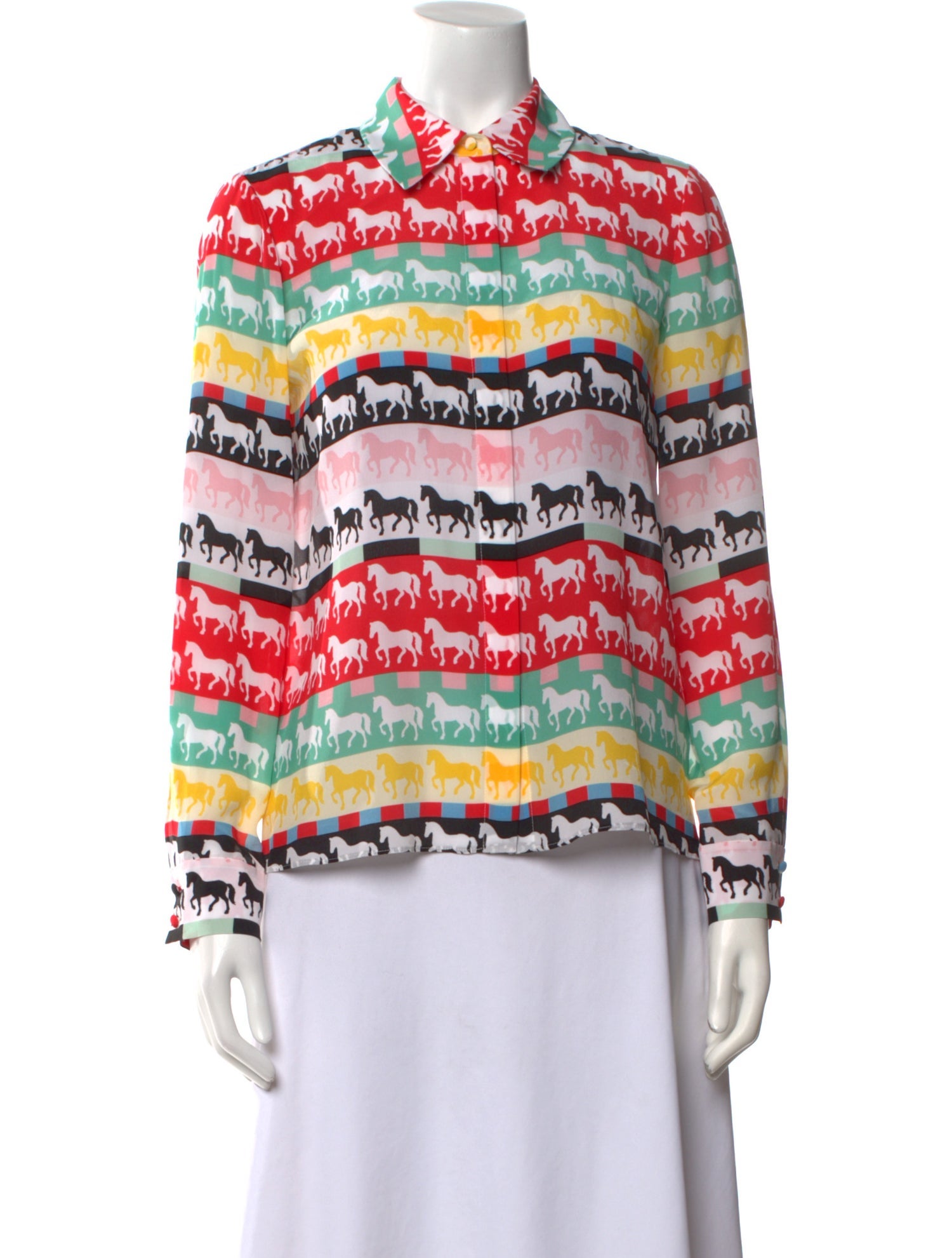 Alice + Olivia Silk Printed Blouse