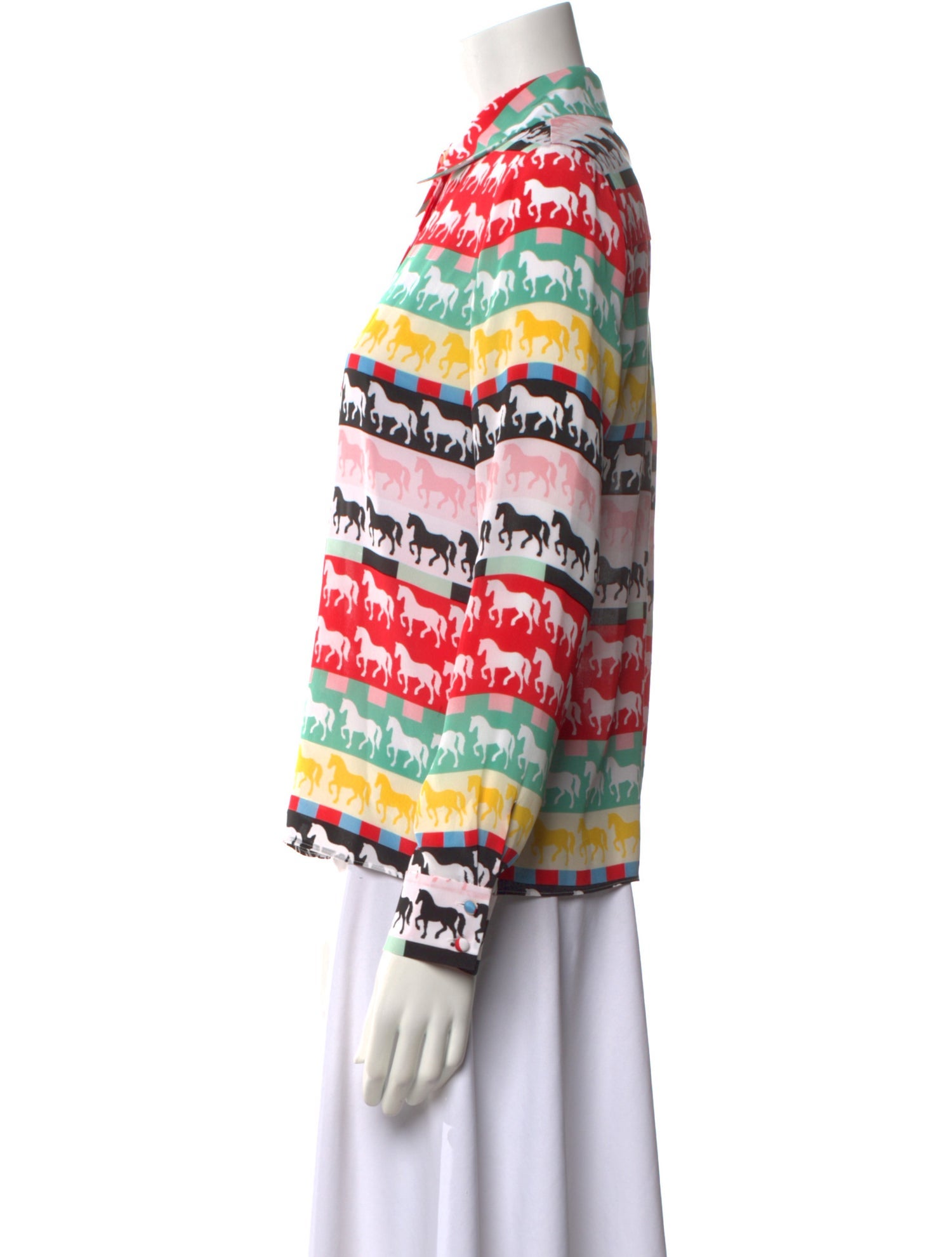 Alice + Olivia Silk Printed Blouse