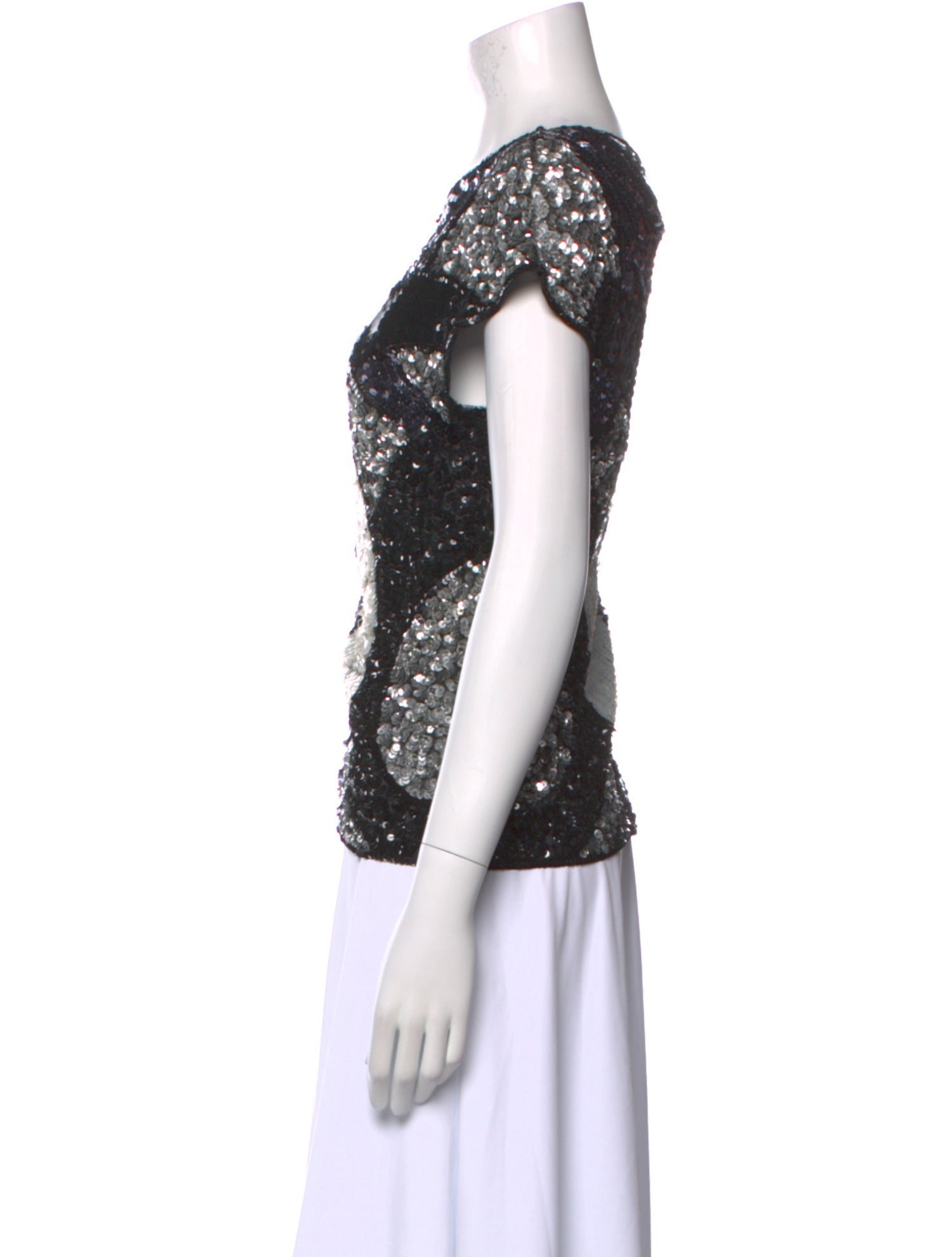 Alice + Olivia Silk Patterned Top