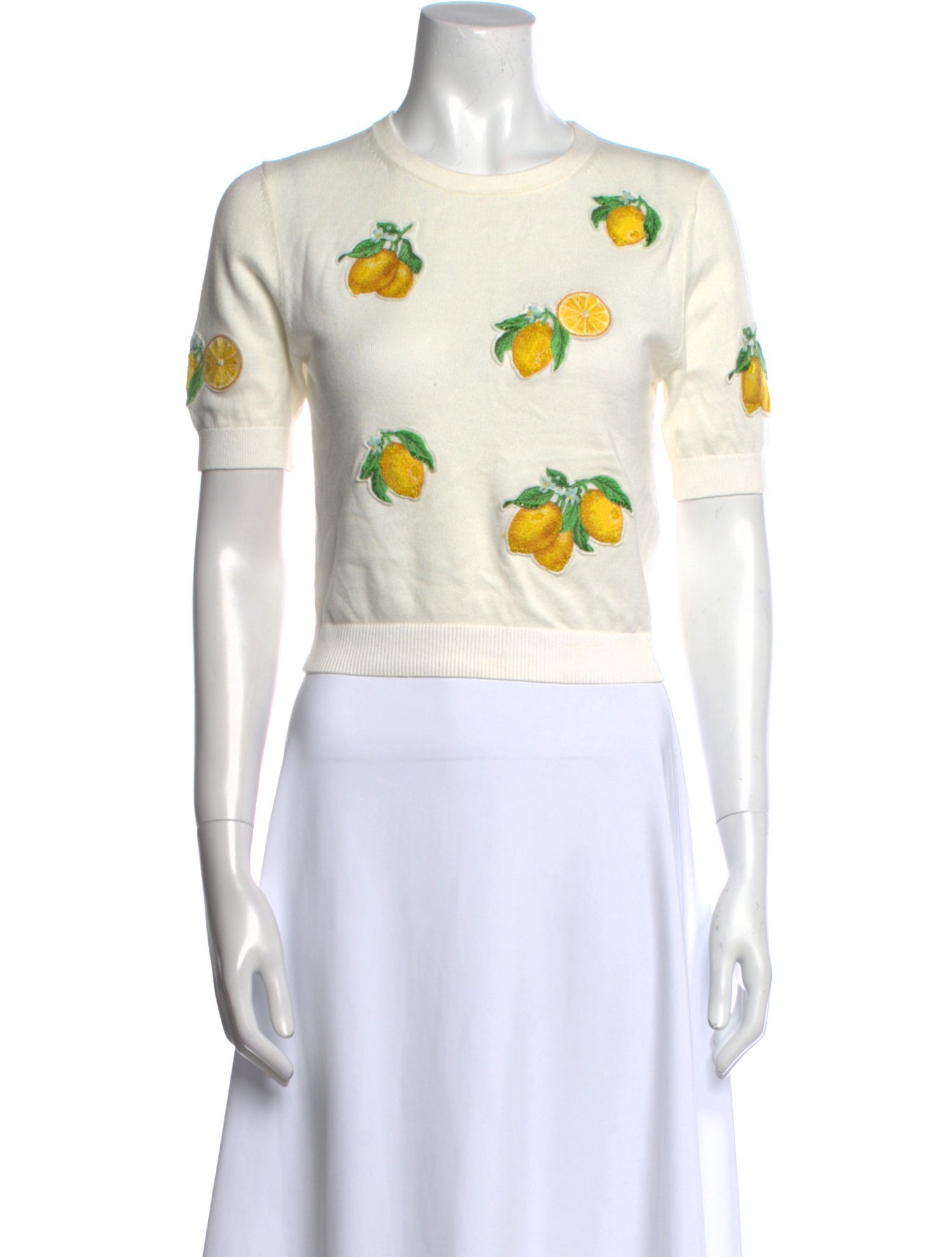 Alice + Olivia Striped Crew Neck Sweater