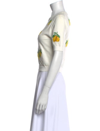 Alice + Olivia Striped Crew Neck Sweater