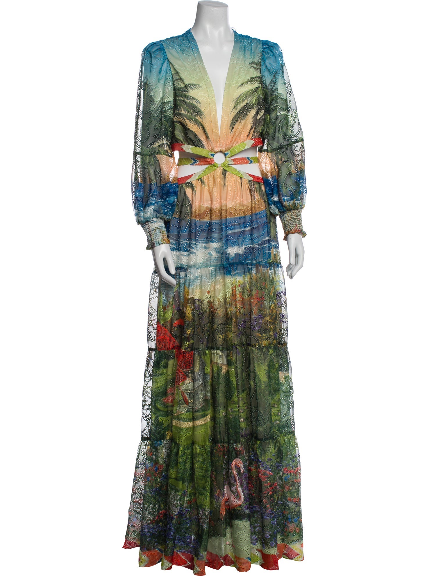 Alice + Olivia Printed Long Dress w/ Tags